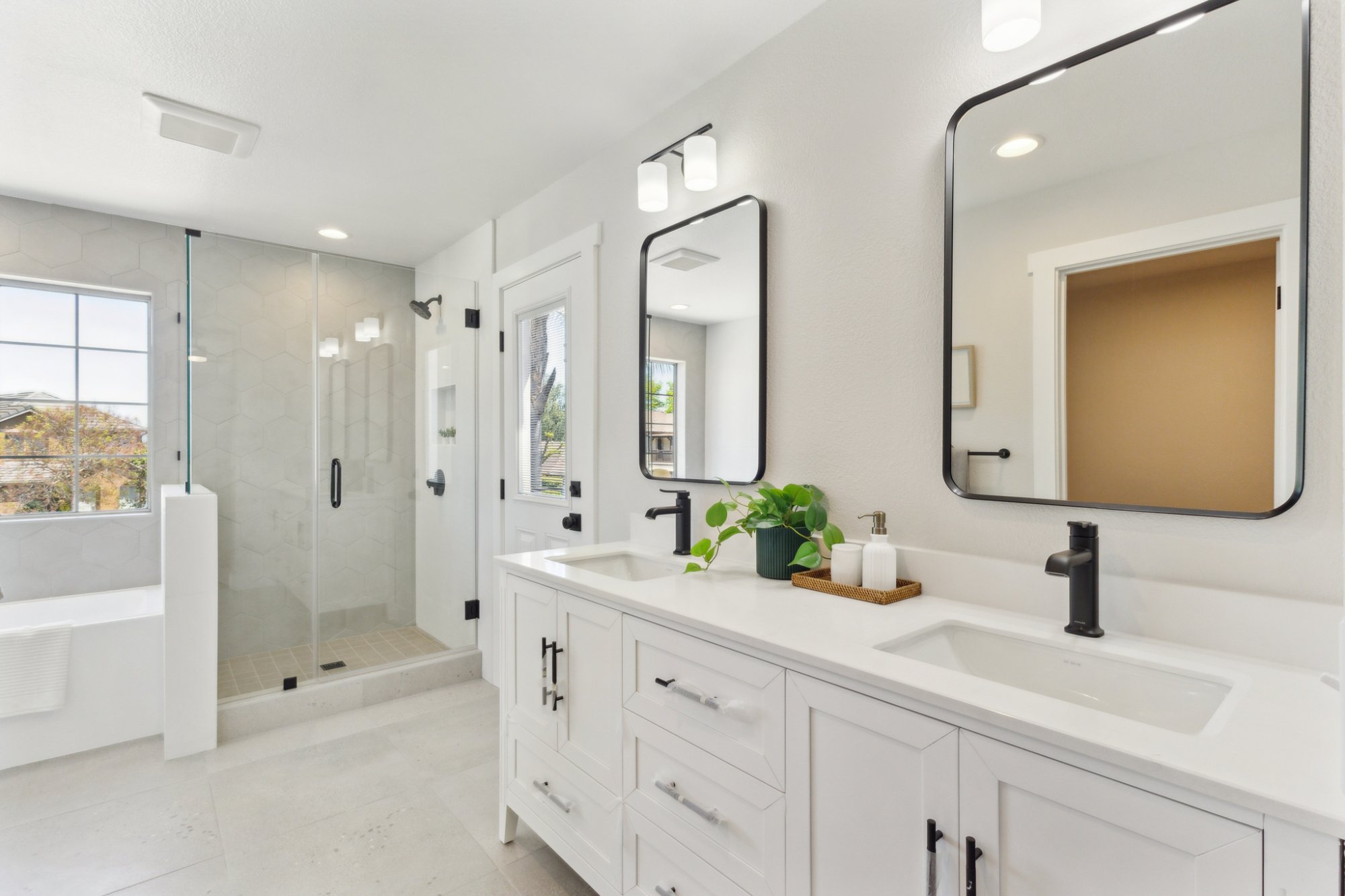 After: Primary bathroom — Garlic House, Gilroy CA