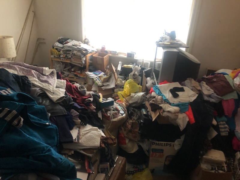 Before: Bedroom — Hoarder Home, San Bruno CA
