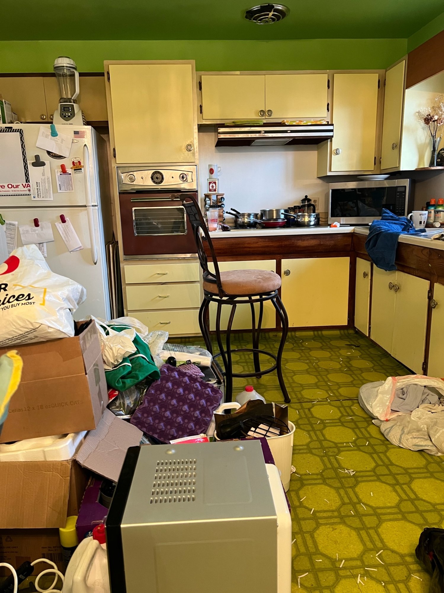 Before: Kitchen — Hoarder Home, San Bruno CA