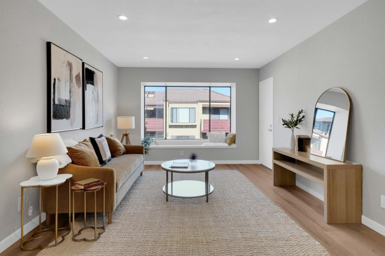 After: Living room — Pack Rat Condo, Milton Ter Fremont CA