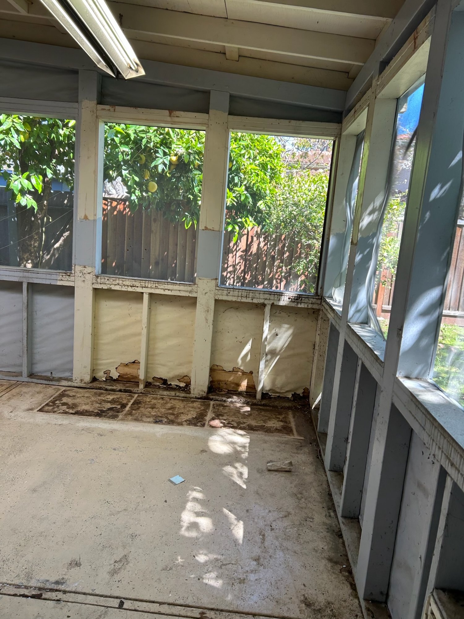 Before: Outdoor patio — Secret Garden, Sunnyvale CA